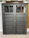 Puerta doble hoja chapa 18 de 162x205 1/4 reja (copia)