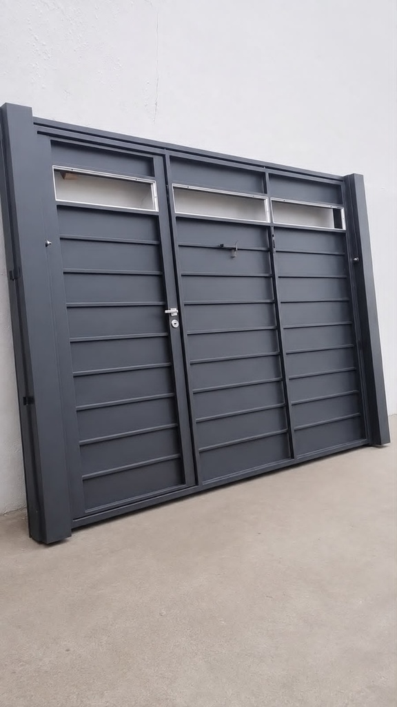 Porton levadizo Manual de chapa 300x208 plegado/puerta de escape/ Lucera superior/sin vidrio 