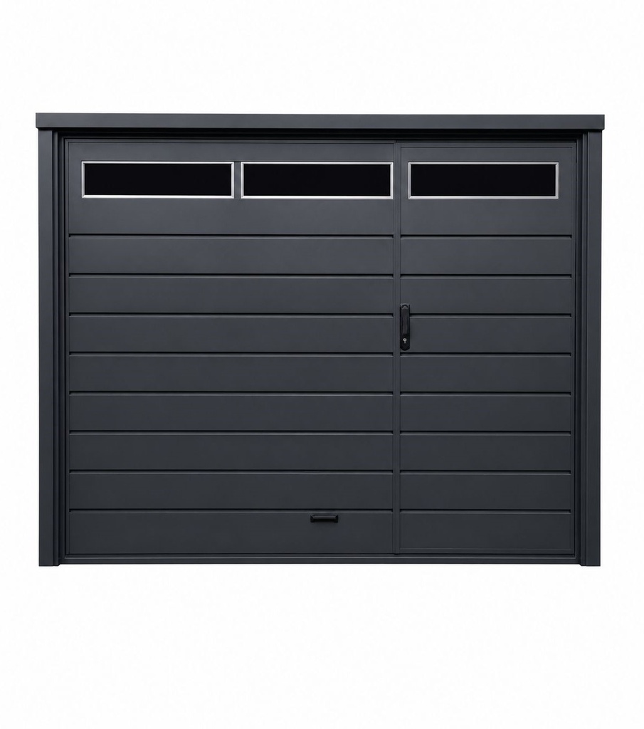 Porton levadizo Manual de chapa 270x208 plegado/puerta de escape/ Lucera superior/sin vidrio