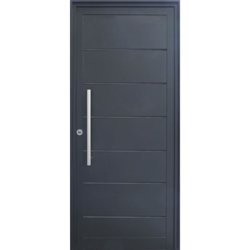 Puerta Moderna Aluminio 088x205 7 tableros/Inyectada  Cod:VS700