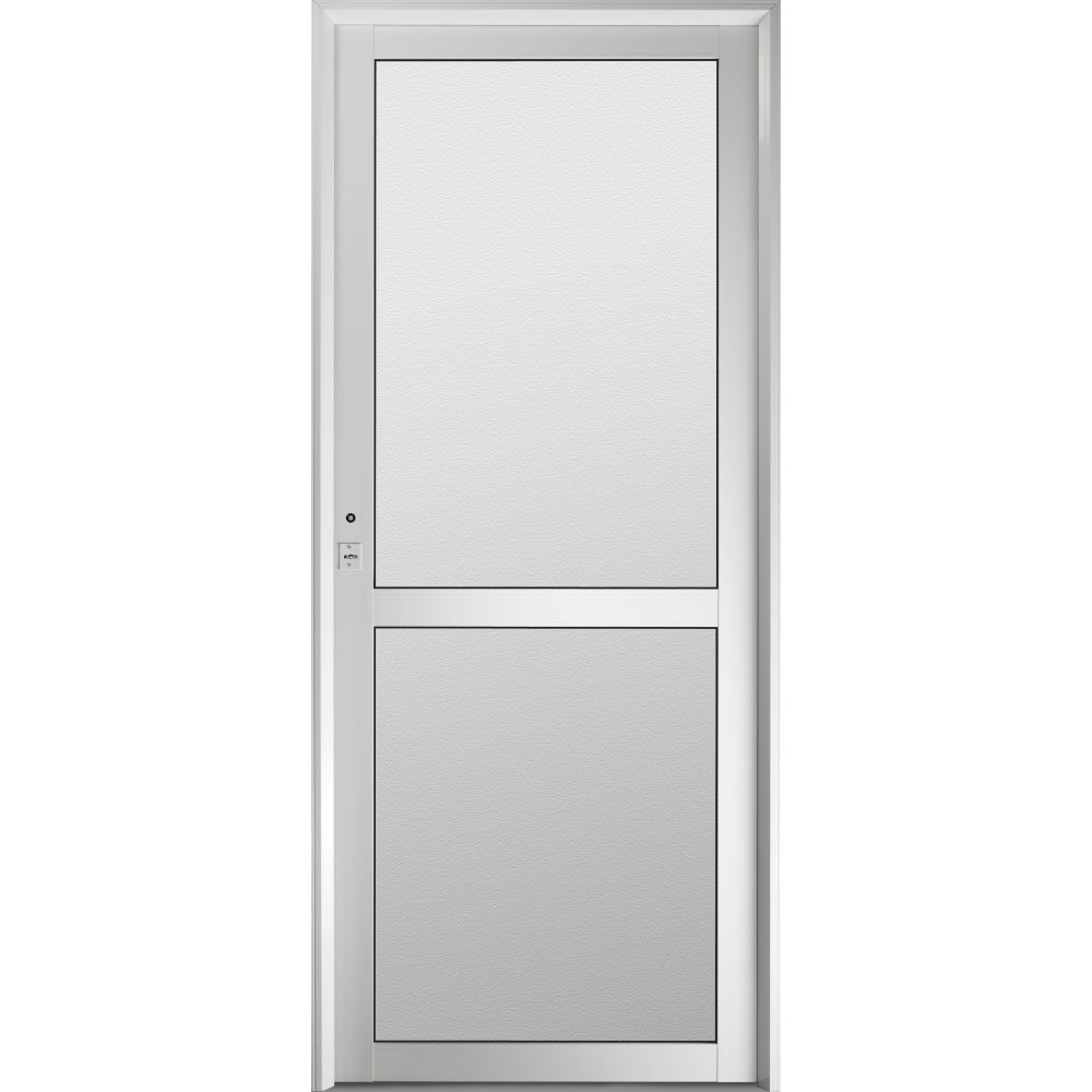 Puerta Clasic Aluminio 080x200 Vidrio entero con faja al medio Cod:C170
