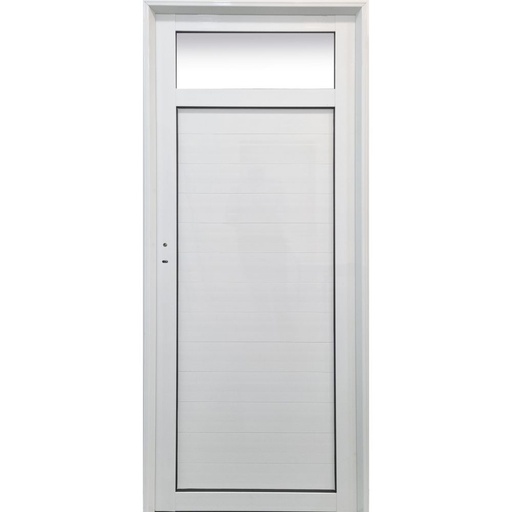 Puerta Clasic Aluminio 080x200 Tablero tubular 1/4 Vidrio Cod:C120  